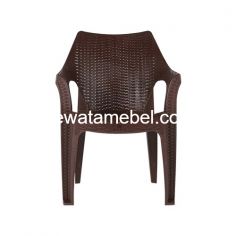 Plastic Chair - Olymplast OL 508 / Brown / Dark Brown
